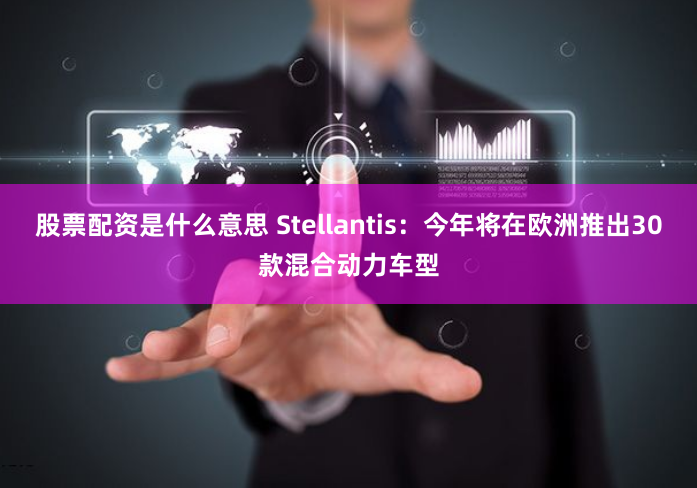 股票配资是什么意思 Stellantis：今年将在欧洲推出30款混合动力车型